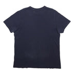 THE NORTH FACE Mens Navy Blue Graphic T-Shirt L Short Sleeve Crew Neck Cotton