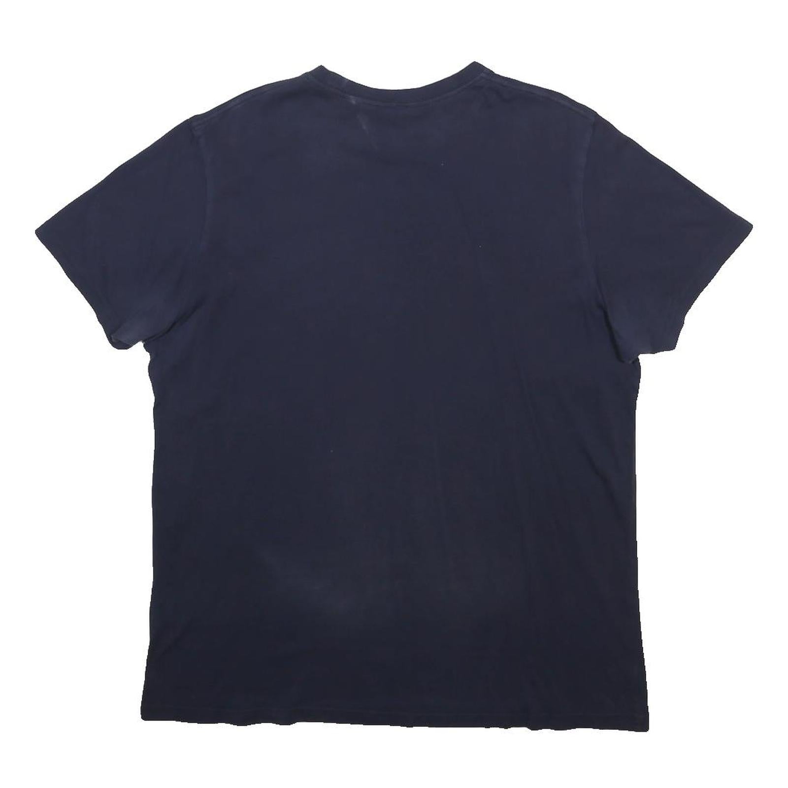 THE NORTH FACE Mens Navy Blue Graphic T-Shirt L Short Sleeve Crew Neck Cotton