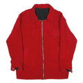 MARLBORO Mens Red Cotton Blend Zip Jacket L Classic Casual Outerwear