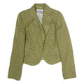 UBUC COLLECTION Womens Blazer Jacket Green Flannel 90s Houndstooth XXS