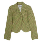 UBUC COLLECTION Womens Blazer Jacket Green Flannel 90s Houndstooth XXS