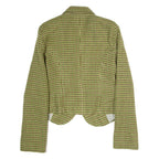 UBUC COLLECTION Womens Blazer Jacket Green Flannel 90s Houndstooth XXS