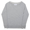 CHAMPION Womens Grey Cotton Blend Crew Neck S Lightweight Pullover Sweatshirt