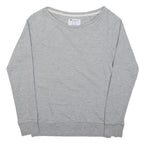 CHAMPION Womens Grey Cotton Blend Crew Neck S Lightweight Pullover Sweatshirt
