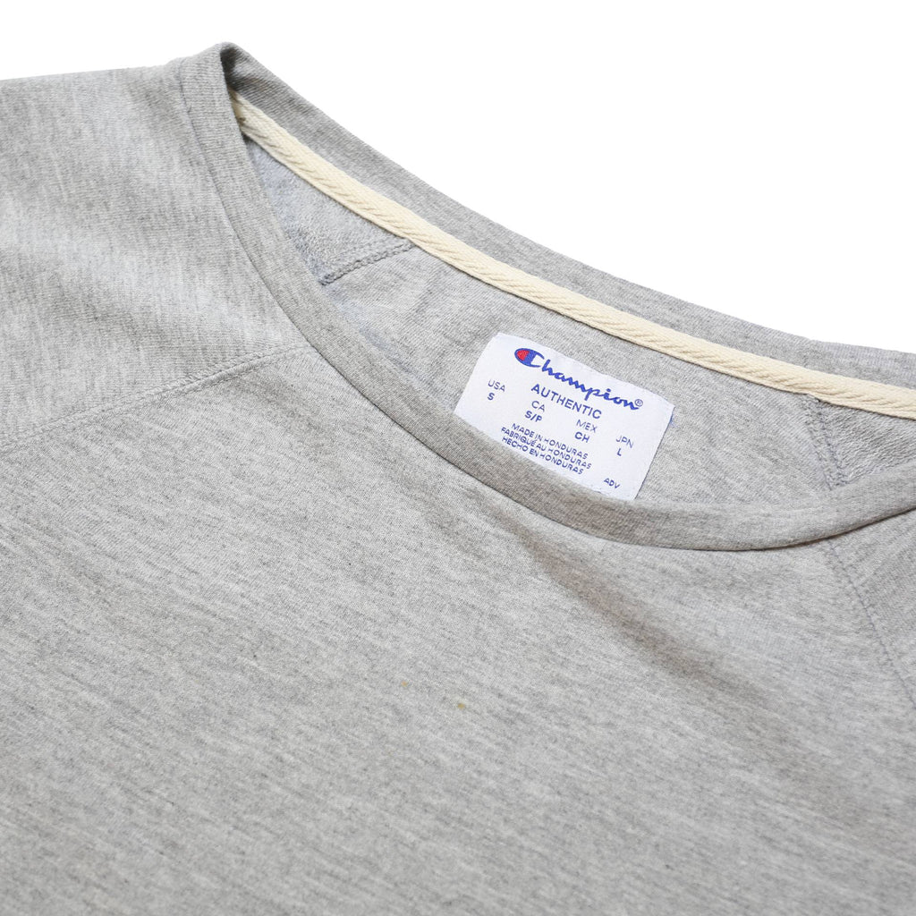 CHAMPION Womens Grey Cotton Blend Crew Neck S Lightweight Pullover Sweatshirt