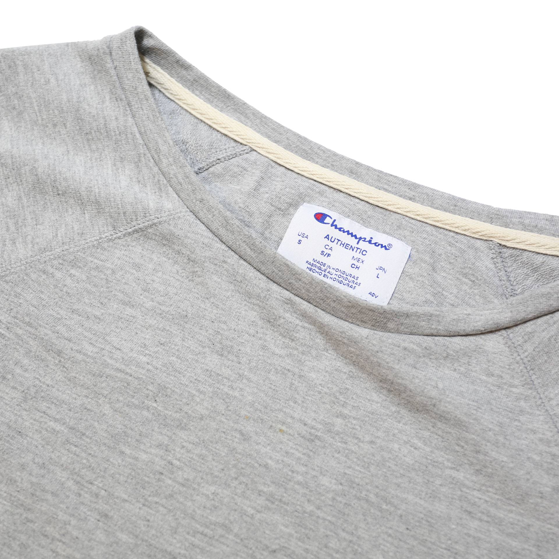 CHAMPION Womens Grey Cotton Blend Crew Neck S Lightweight Pullover Sweatshirt