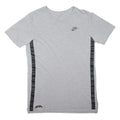 NIKE Mens Grey & Black Cotton Blend Short Sleeve V-Neck T-Shirt S Casual