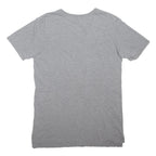 NIKE Mens Grey & Black Cotton Blend Short Sleeve V-Neck T-Shirt S Casual