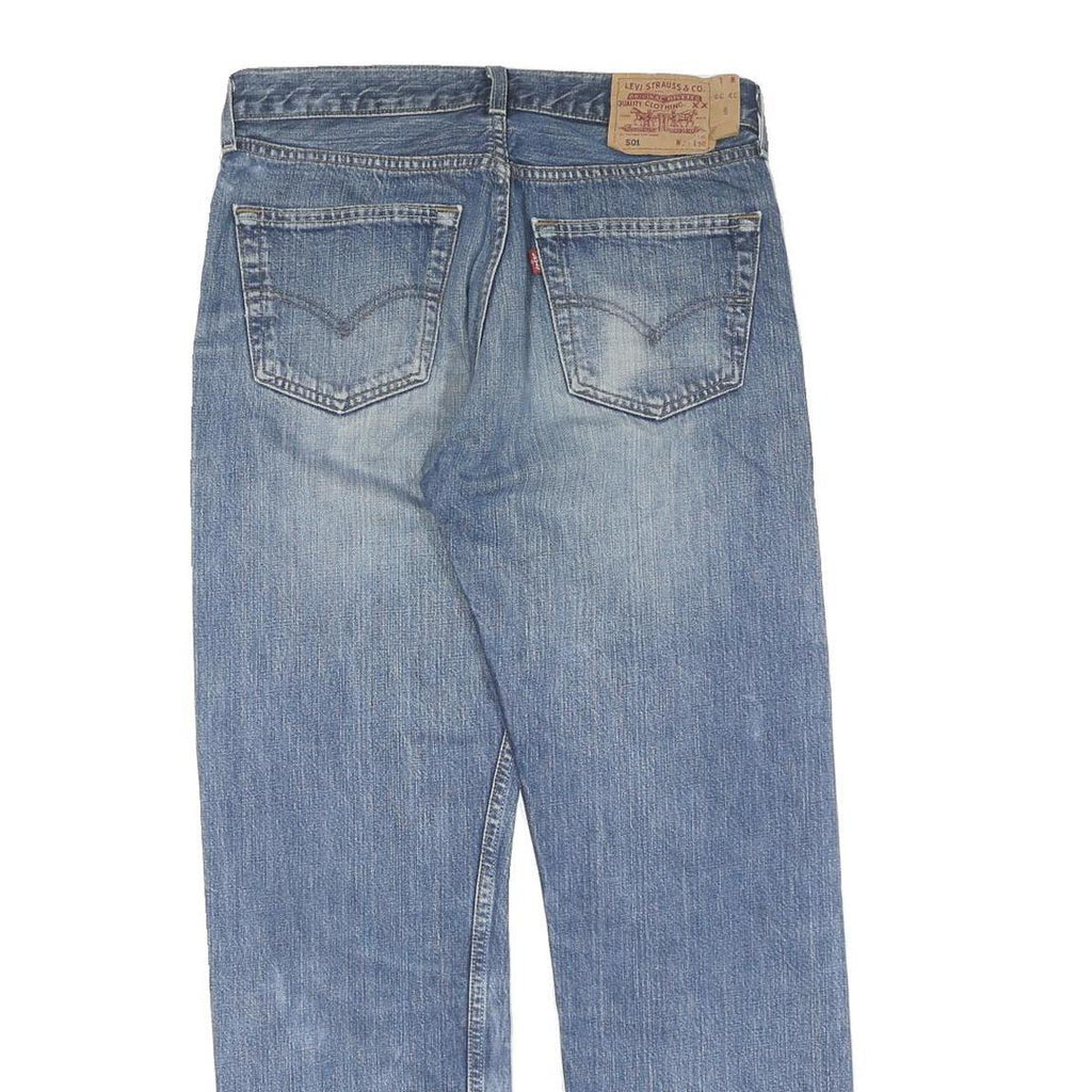 LEVI'S 501 Mens Jeans Blue Regular Straight Denim Medium W32 L30 Classic Fit