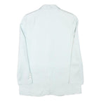 ZARA Womens White Blazer Jacket XS Faux Silk Plain Button Closure Tailored