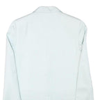 ZARA Womens White Blazer Jacket XS Faux Silk Plain Button Closure Tailored