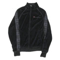CHAMPION Mens Black Track Jacket S Polyester Blend Plain Zip Casual Sportswear