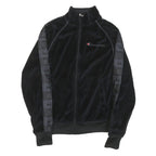 CHAMPION Mens Black Track Jacket S Polyester Blend Plain Zip Casual Sportswear