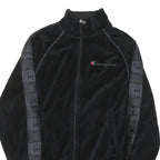 CHAMPION Mens Black Track Jacket S Polyester Blend Plain Zip Casual Sportswear