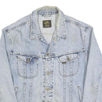 LEE Mens Blue Denim Cotton Jacket XL Woven Classic Button Closure Vintage