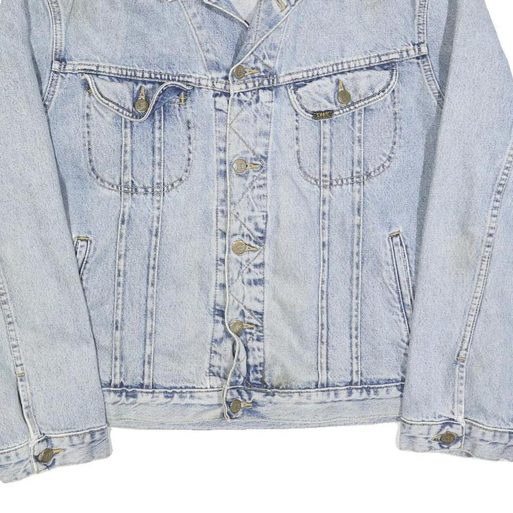 LEE Mens Blue Denim Cotton Jacket XL Woven Classic Button Closure Vintage