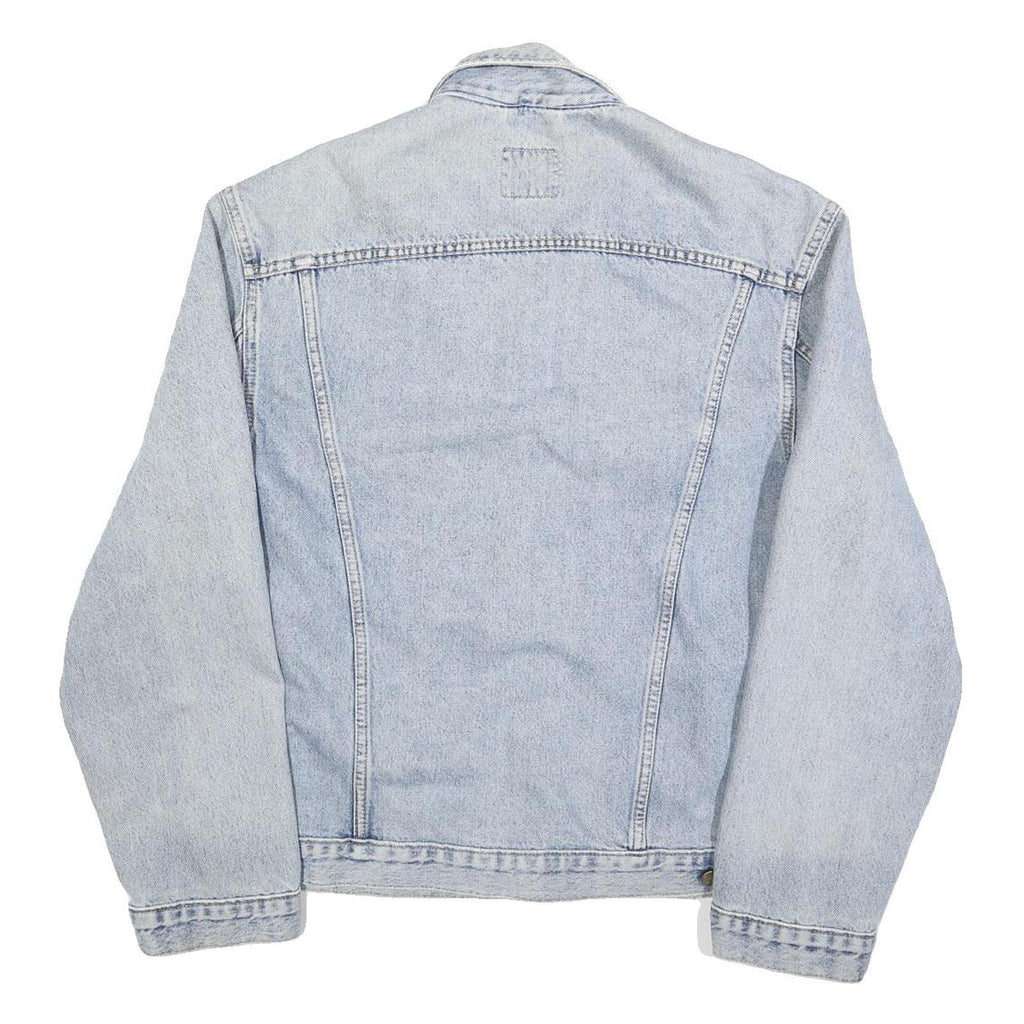 LEE Mens Blue Denim Cotton Jacket XL Woven Classic Button Closure Vintage