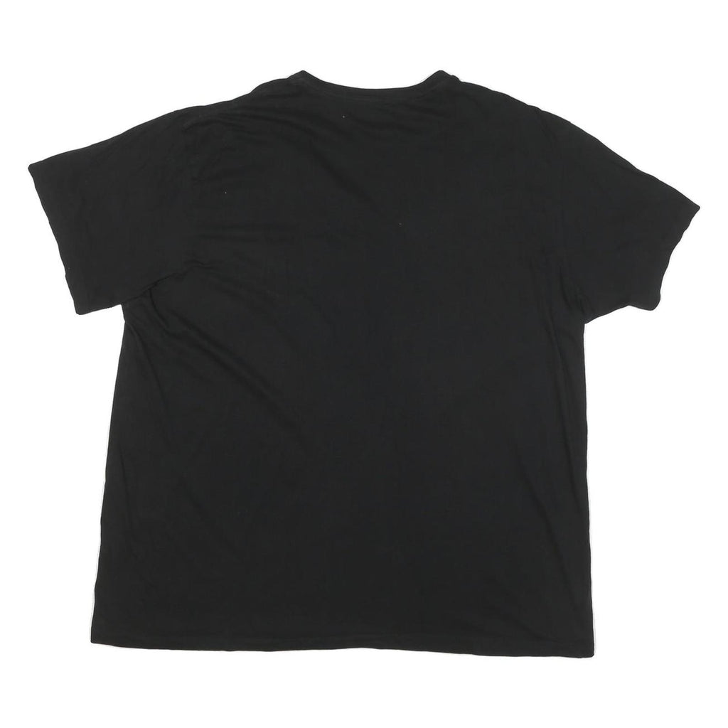 CALVIN KLEIN Mens Black V Neck T-Shirt XL Cotton Blend Casual Modern