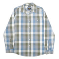 LEE Mens Blue & Grey Check Shirt M Cotton Blend Casual Long Sleeve Button Front