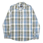 LEE Mens Blue & Grey Check Shirt M Cotton Blend Casual Long Sleeve Button Front