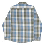 LEE Mens Blue & Grey Check Shirt M Cotton Blend Casual Long Sleeve Button Front