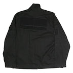 Mens Black Cotton Zip Jacket XL Plain Tactical Workwear Utility Pocket