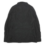 WOOLRICH Womens Black Nylon Jacket L Zip Plain Stylish Comfortable