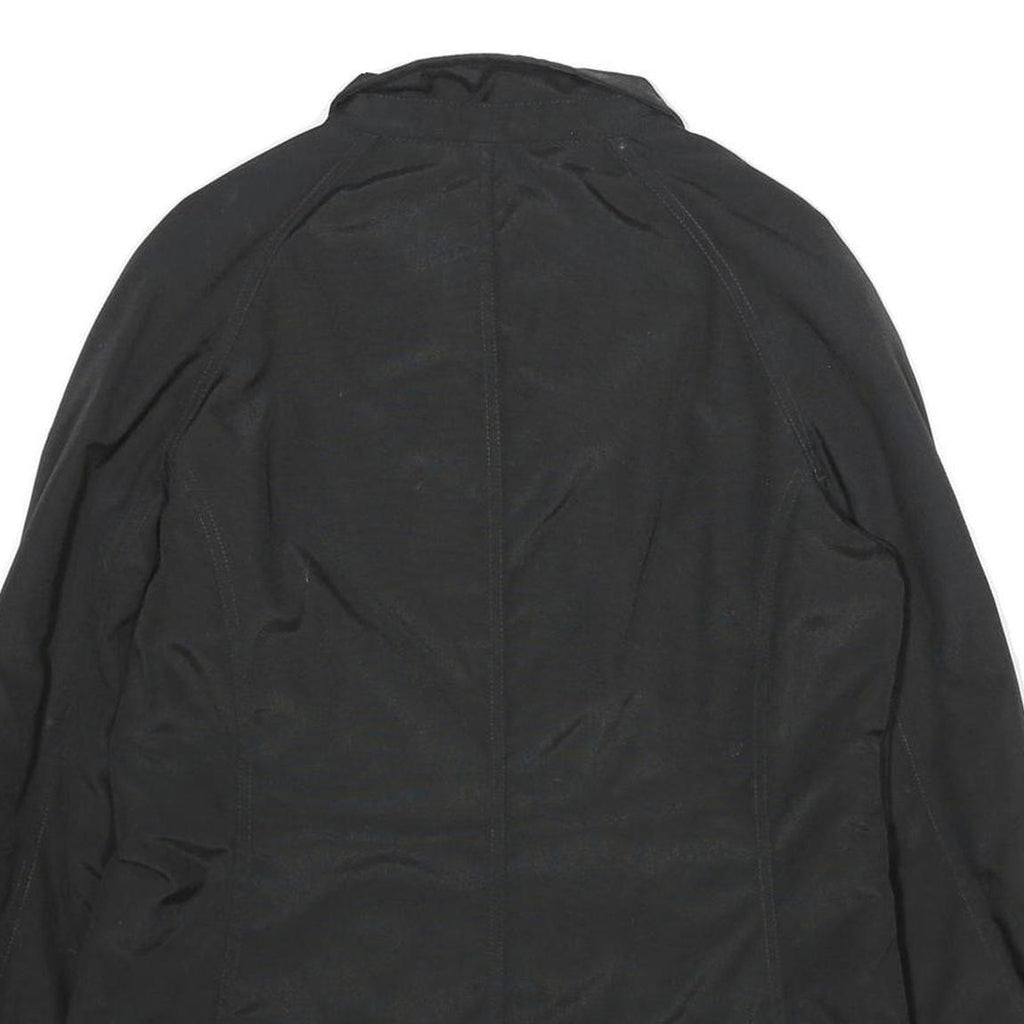 WOOLRICH Womens Black Nylon Jacket L Zip Plain Stylish Comfortable