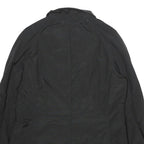 WOOLRICH Womens Black Nylon Jacket L Zip Plain Stylish Comfortable
