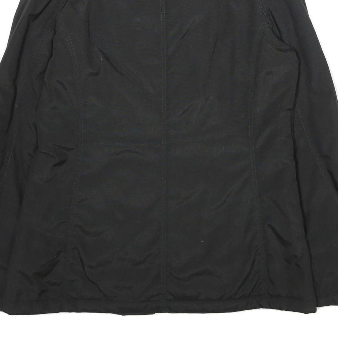 WOOLRICH Womens Black Nylon Jacket L Zip Plain Stylish Comfortable