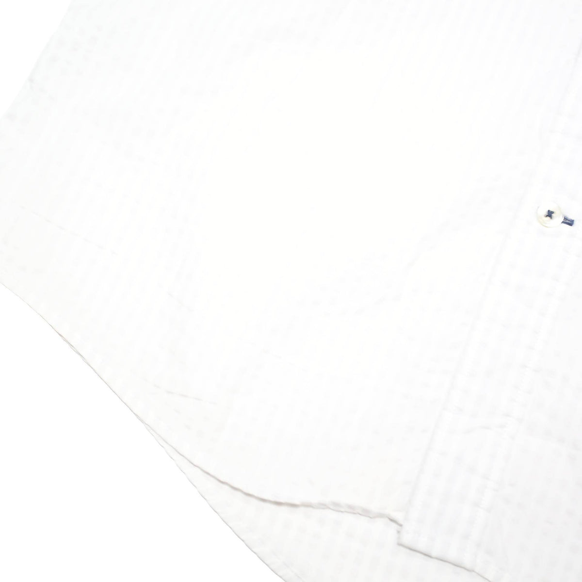 TOMMY HILFIGER Mens White & Cream Cotton Blend Shirt L Button Down Short Sleeve