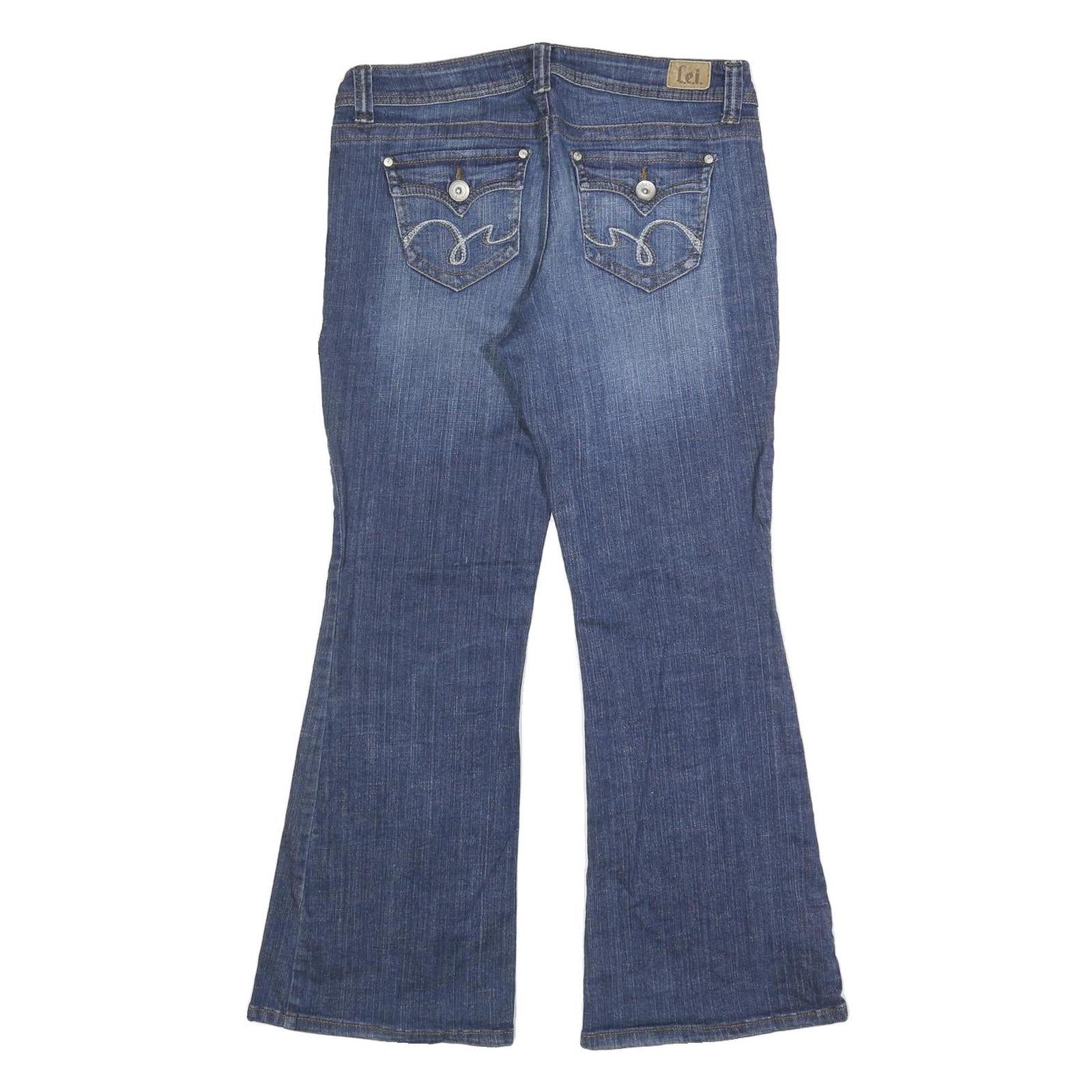 LEI Womens Regular Fit Blue Bootcut Denim Jeans W30 L28 Stylish Casual Wear