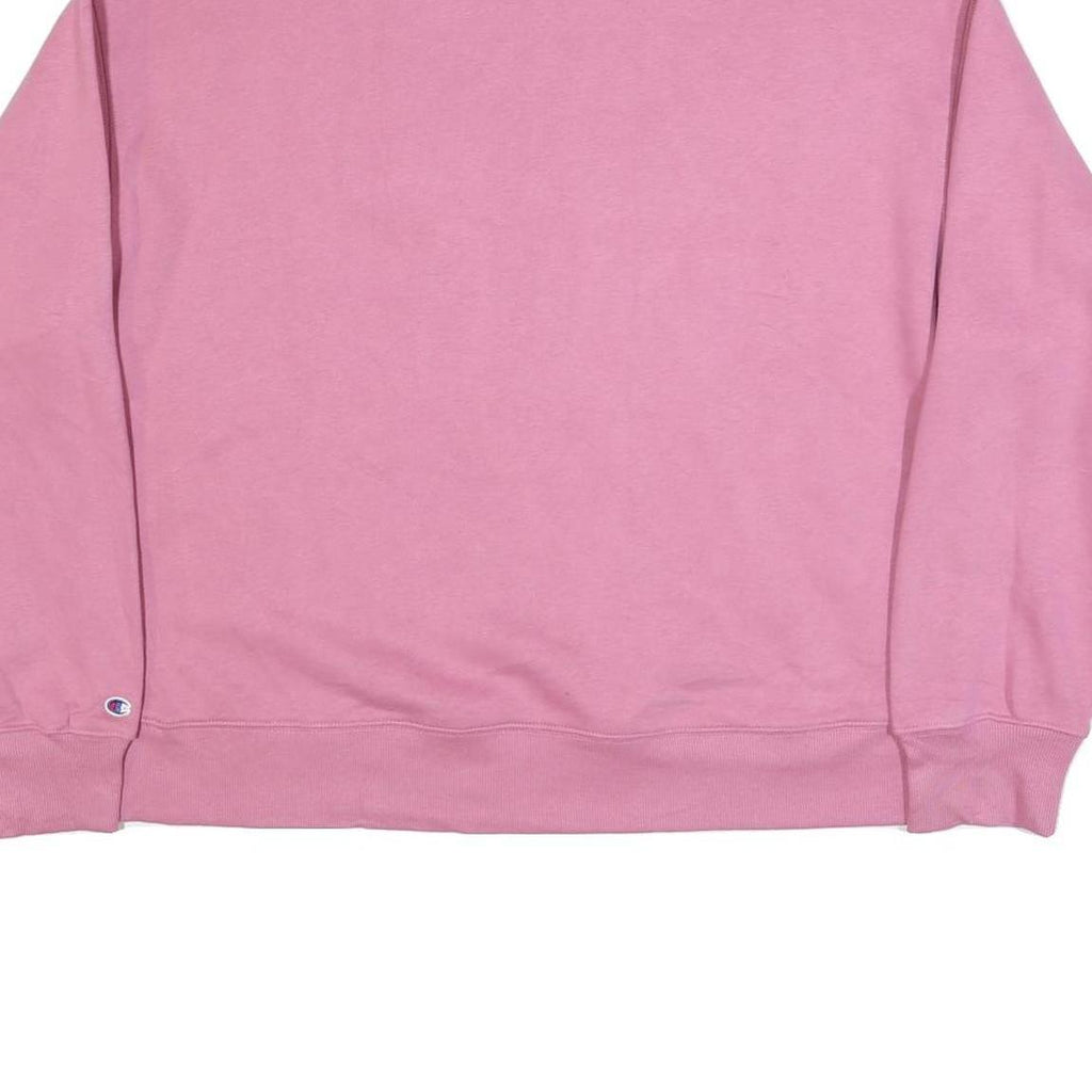 CHAMPION Womens Pink Crew Neck L Cotton Blend Sweatshirt Casual Essential