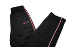 REEBOK Mens Joggers Black & Red Slim Tapered S W26 L30 Snap Button Sportswear