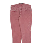 LEVI'S 524 Womens Jeans Pink Regular Skinny Denim W32 L32 Classic Zip Cotton