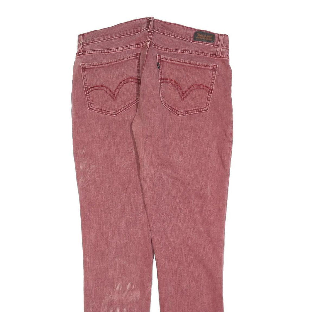 LEVI'S 524 Womens Jeans Pink Regular Skinny Denim W32 L32 Classic Zip Cotton