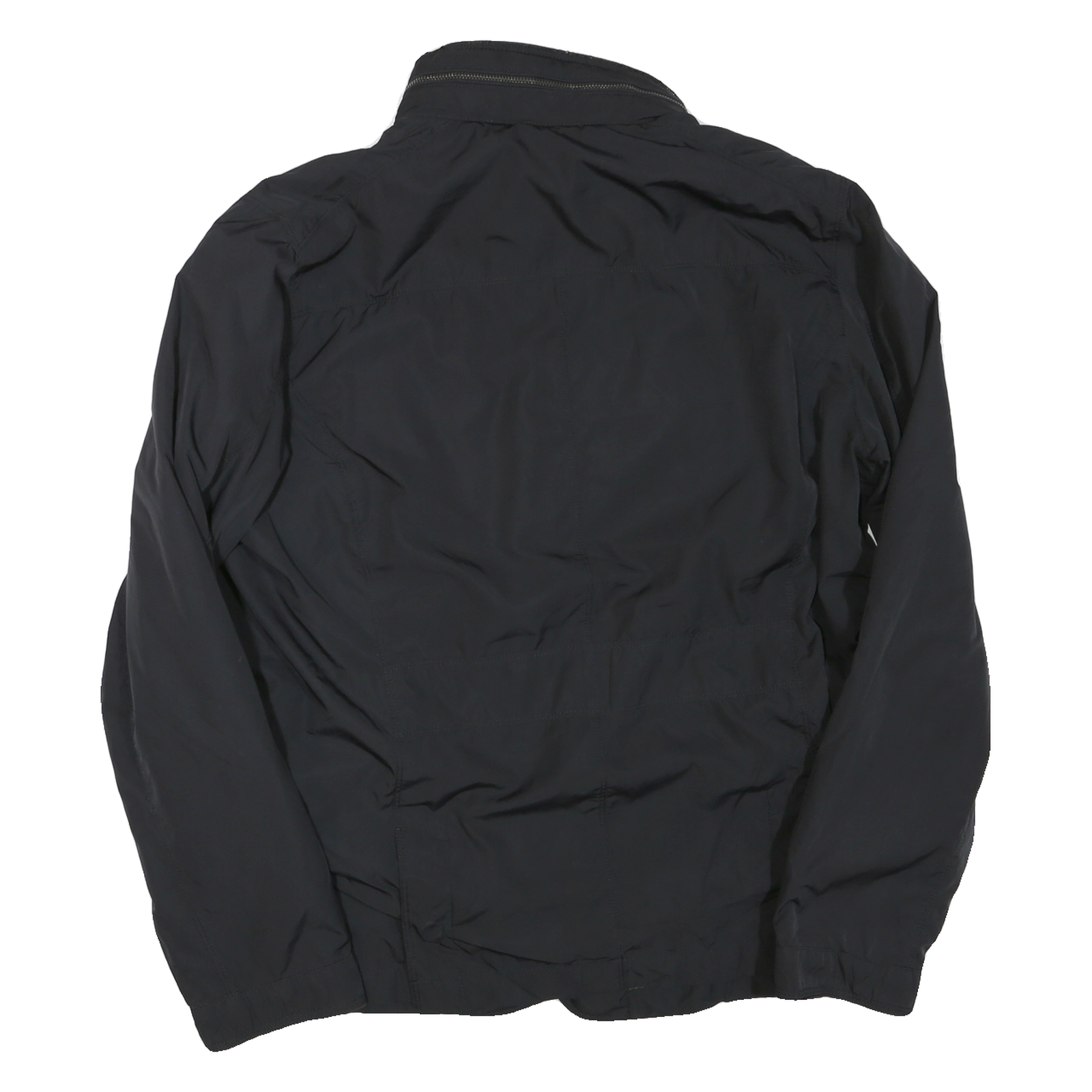 TOMMY HILFIGER Mens Black Classic Jacket M Polyester Blend Zip Plain Smart