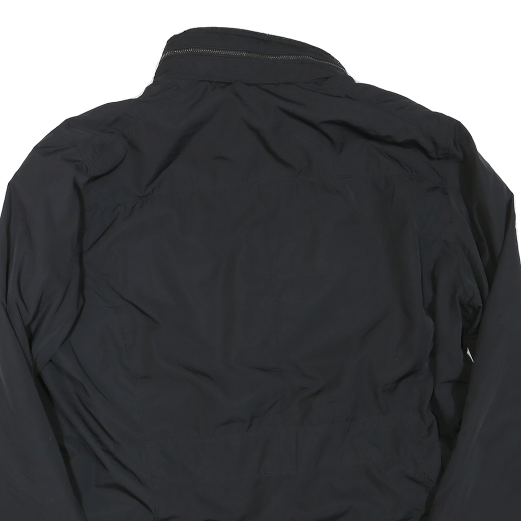 TOMMY HILFIGER Mens Black Classic Jacket M Polyester Blend Zip Plain Smart