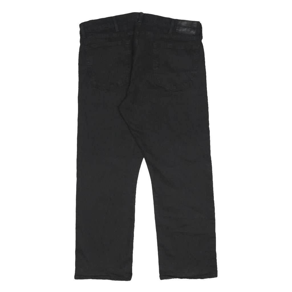 POLO RALPH LAUREN Mens Classic Black Skinny Denim W38 L30 Cotton Blend Zip Jeans