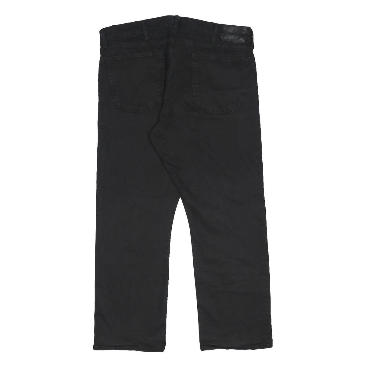 POLO RALPH LAUREN Mens Classic Black Skinny Denim W38 L30 Cotton Blend Zip Jeans