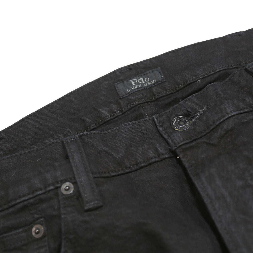 POLO RALPH LAUREN Mens Classic Black Skinny Denim W38 L30 Cotton Blend Zip Jeans