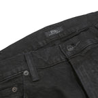 POLO RALPH LAUREN Mens Classic Black Skinny Denim W38 L30 Cotton Blend Zip Jeans