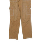 DICKIES Womens Cotton Blend Slim Beige Cargo Trousers W28 L28 Workwear Style