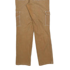 DICKIES Womens Cotton Blend Slim Beige Cargo Trousers W28 L28 Workwear Style