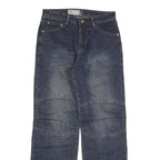 CIEN Mens Regular Fit Straight Leg Denim Dark W30 L32 Zip Cotton Blend Jeans