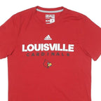 ADIDAS Mens Red Louisville Cardinals Graphic T-Shirt M Short Sleeve Crew Neck