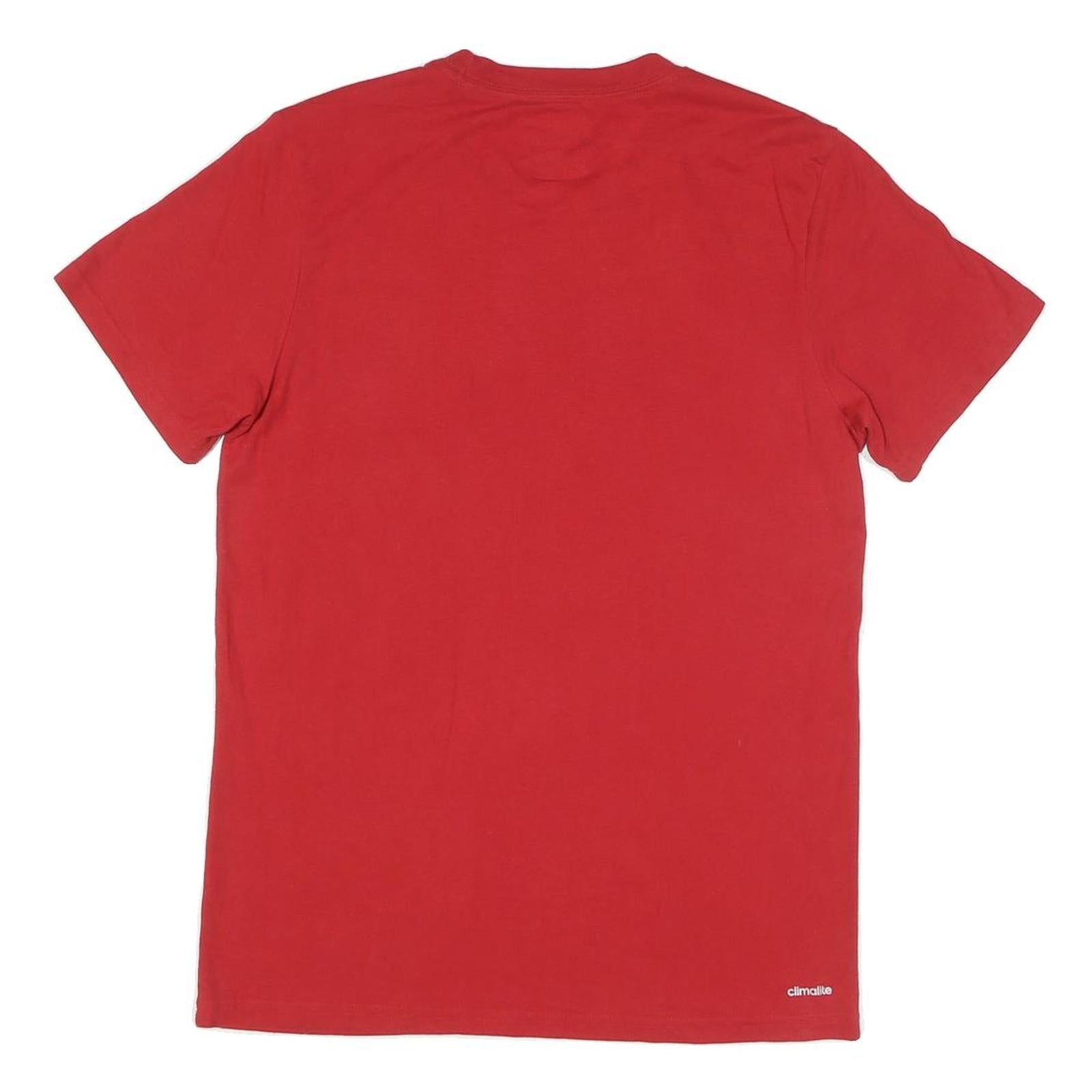 ADIDAS Mens Red Louisville Cardinals Graphic T-Shirt M Short Sleeve Crew Neck