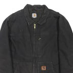 CARHARTT C61 Ridge Mens Black Workwear Jacket XL Cotton Blend Zip Classic