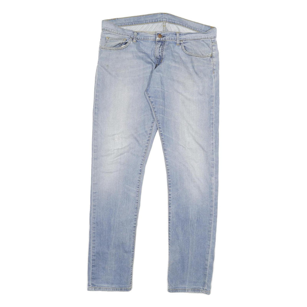 CARHARTT Mens Jeans Blue Slim Skinny Denim Light W34 L34 Casual Zip Cotton Blend