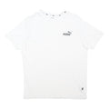 PUMA Mens White Logo Graphic T-Shirt M Short Sleeve Crew Neck Casual Wear